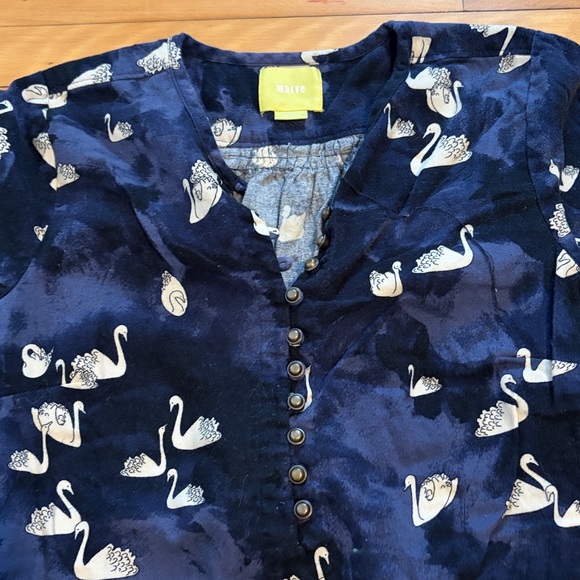 Maeve Anthropologie Flannel Blouse, Small - Picture 3 of 5
